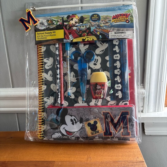 Disney Other - Disney Mickey Mouse School Supply Kit - Red, Blue, Yellow